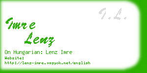 imre lenz business card